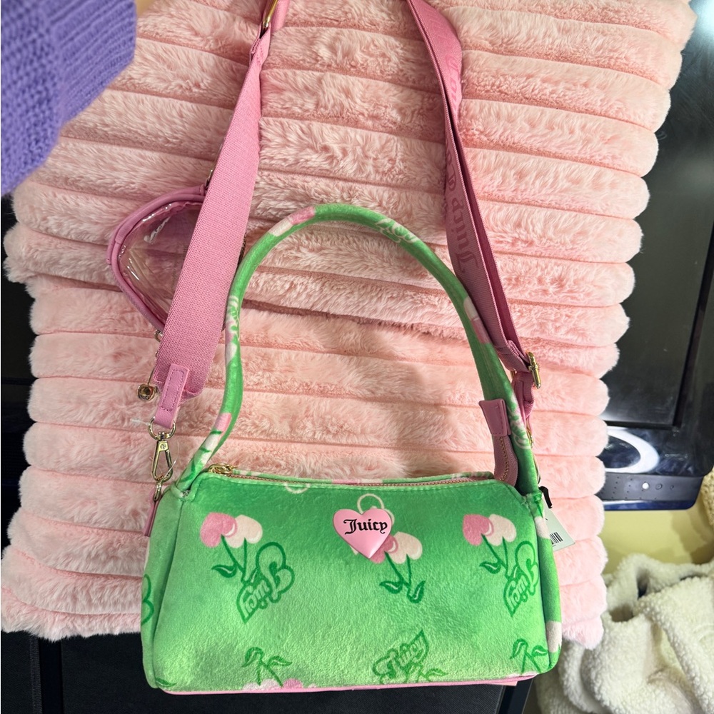 Juicy Couture Pink and Green crossbody Bag - Picture 15 of 16